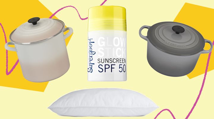Le Creuset's colorful cookware, a sunscreen to get your glow on and a plushy pillow for sweet dreams — these are a few of HuffPost readers’ favorite things in April.