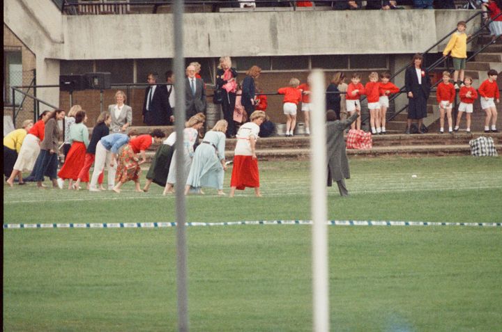 Princess Diana prepares to run in the annual race in June 1990.&nbsp