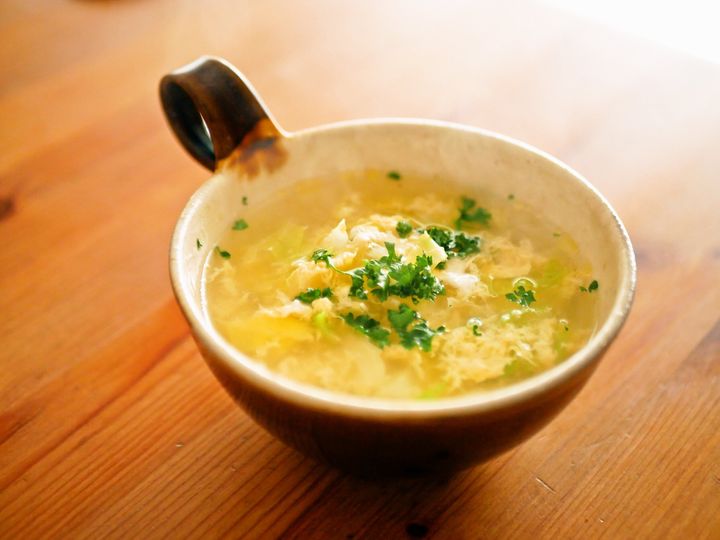 春キャベツとたまごのスープ