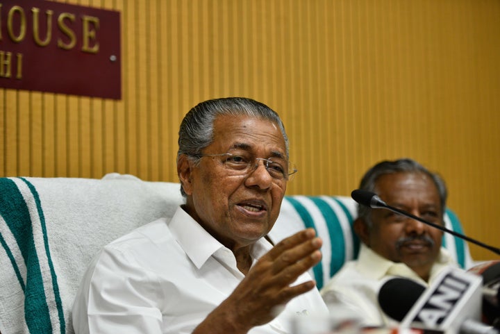 Pinarayi Vijayan, Chief Minister of Kerala, at Kerala House in New Delhi.