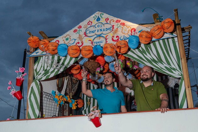 Una terraza durante el confinamiento en