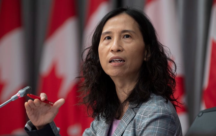 Chief Public Health Officer Theresa Tam speaks during a technical briefing on April 28, 2020 in Ottawa. 