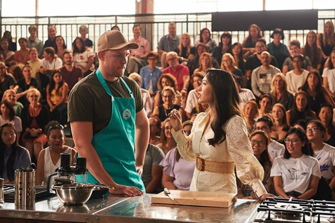 MasterChef Australia: Back To Win contestant Harry Foster and judge Melissa Leong