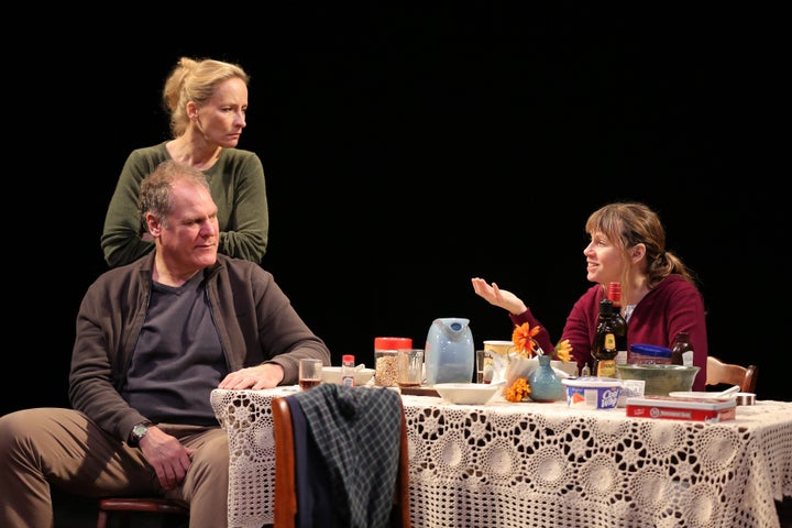 Jay O. Sanders, Laila Robins, and Sally Murphy in the 2012 production of "Sorry," written and directed by Richard Nelson, at The Public Theater.