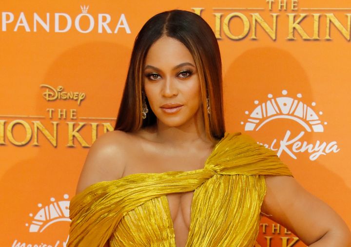 Beyoncé attends the London premiere of "The Lion King" in July 2019. 