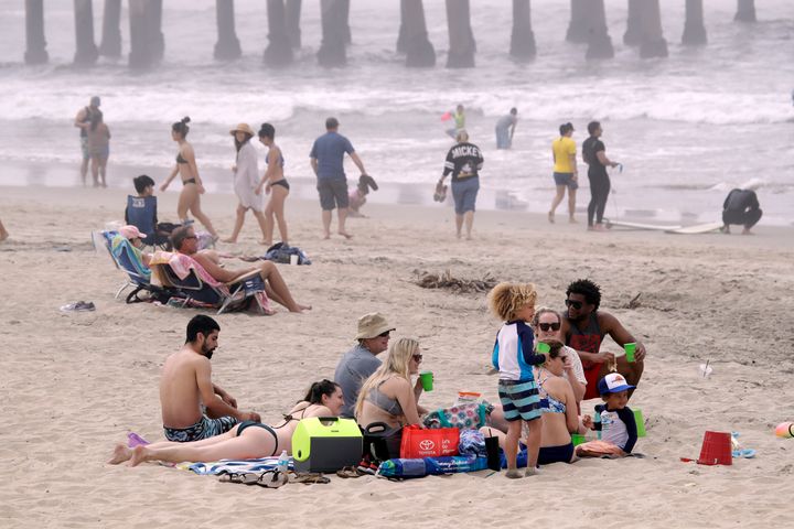 Tens of thousands of people flocked to the seashore last weekend during a heatwave despite Gov. Gavin Newsom's stay-at-home o