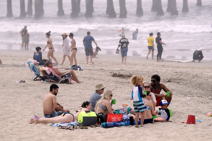 Tens of thousands of people flocked to the seashore last weekend during a heatwave despite Gov. Gavin Newsom's stay-at-home order.