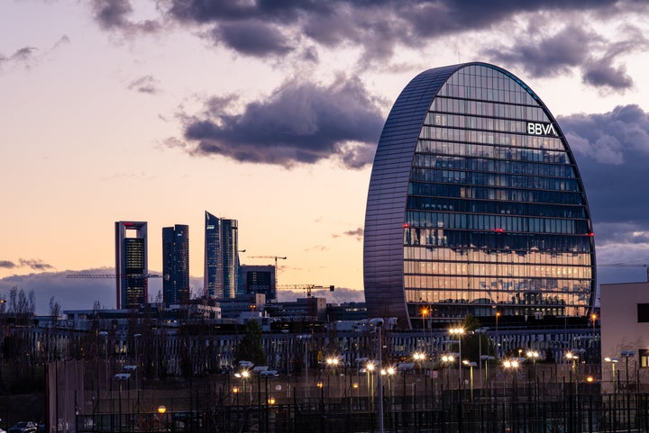Imagen de la ciudad BBVA en Madrid el 7 de marzo de 2020.