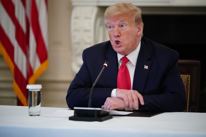 El presidente Donald Trump, en un acto el 29 de abril de 2020 en la Casa Blanca.
