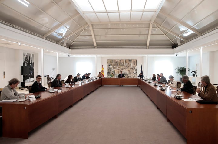 El presidente del Gobierno, Pedro Sánchez preside la reunión del Comité Técnico de Descalada