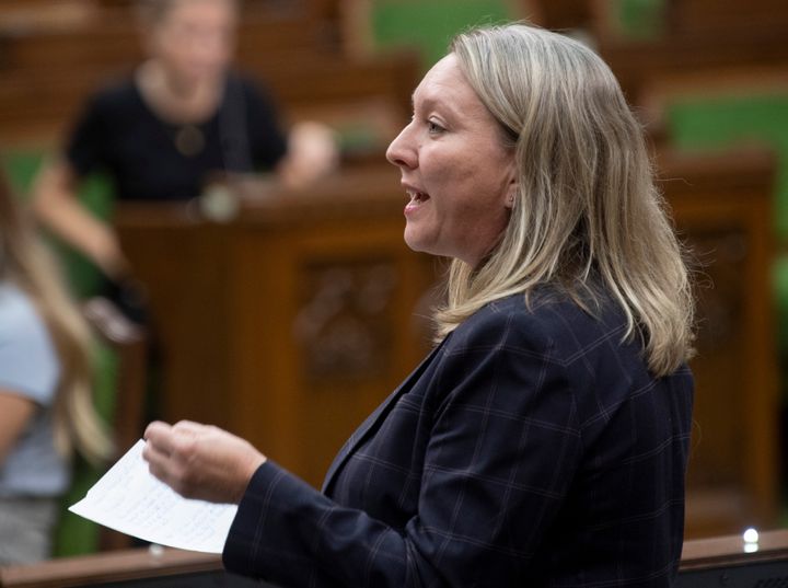 Middle Class Prosperity Minister Mona Fortier responds to a question in the House of Commons on Dec. 13, 2019 in Ottawa. 