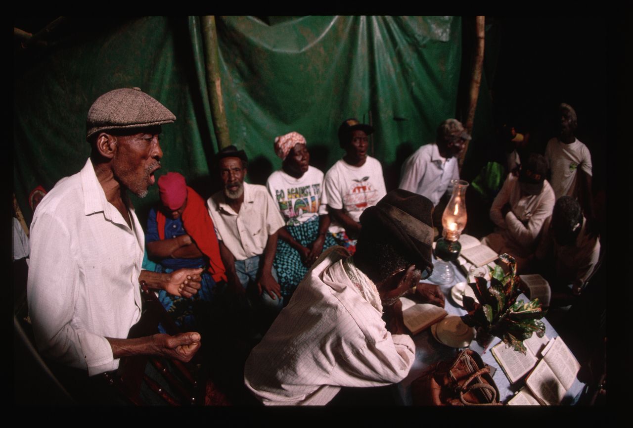 A traditional Jamaican nine night celebration after a death.
