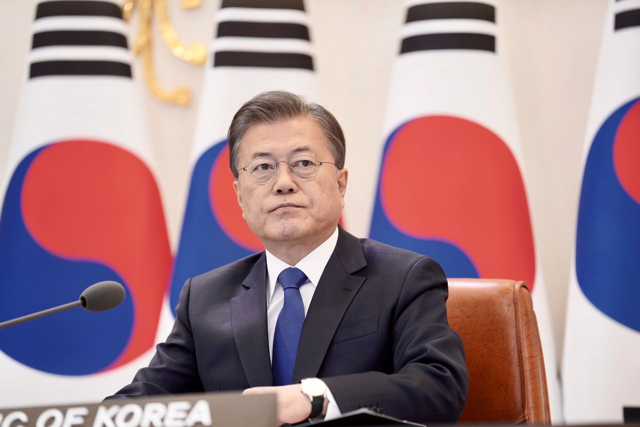 South Korean President Moon Jae-in in Seoul on April 14.