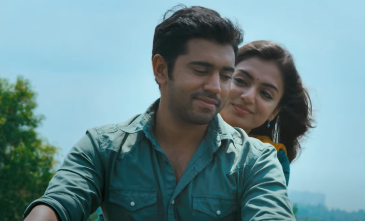 Nivin Pauly and Nazriya Nazim in 'Ohm Shanti Oshana'.