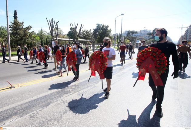 Στιγμιότυπο από την πορεία...