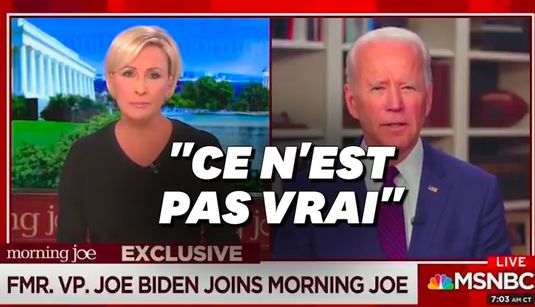 “Cela n’est jamais arrivé”: Biden dément l’accusation d’agression sexuelle le