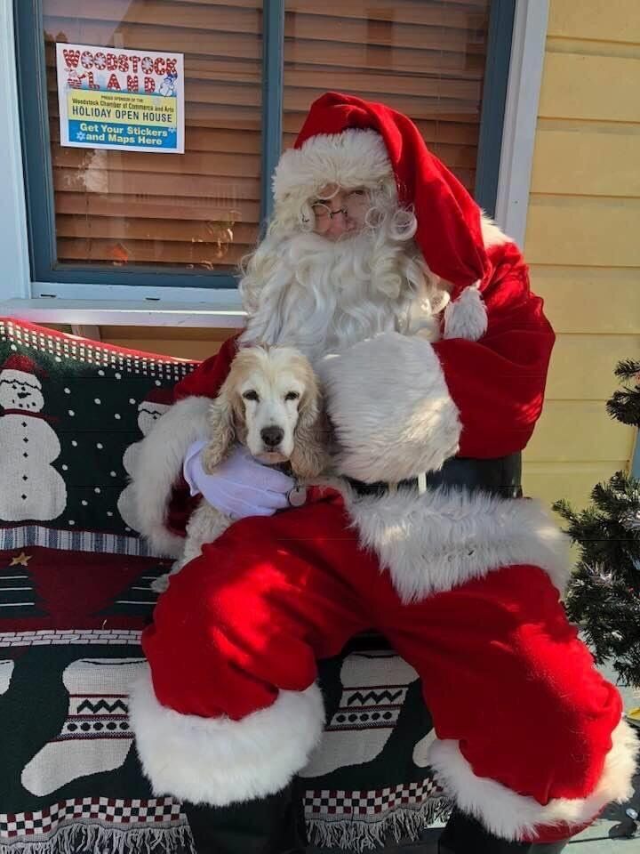 Cassie and Santa in 2019.
