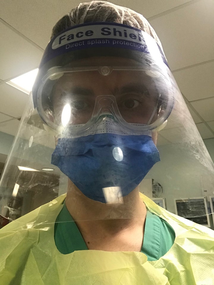 A selfie the author took in full PPE.