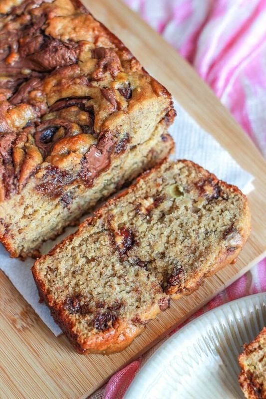 Get the Nutella Swirl Peanut Butter Banana Bread recipe from Sally's Baking Addiction