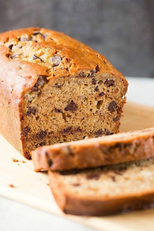 Get the Peanut Butter Banana Bread with Chocolate Chips recipe from Brown Eyed Baker