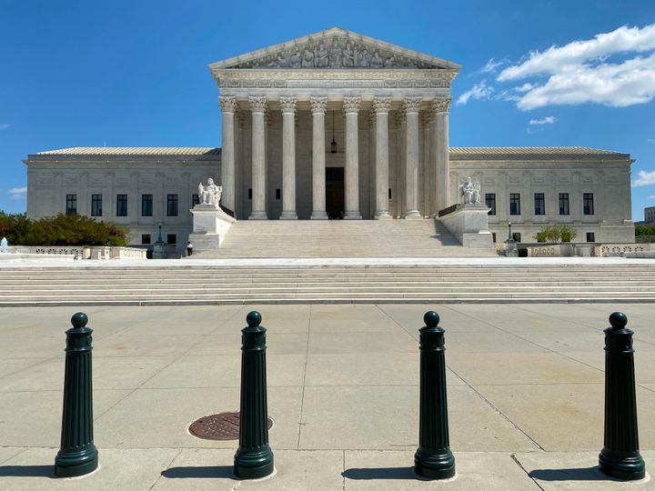 The U.S. Supreme Court on April 15, 2020, amid a stay-at-home order in Washington, D.C.