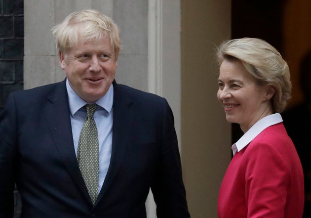 Boris Johnson and European Commission president Ursula Von Der Leyen