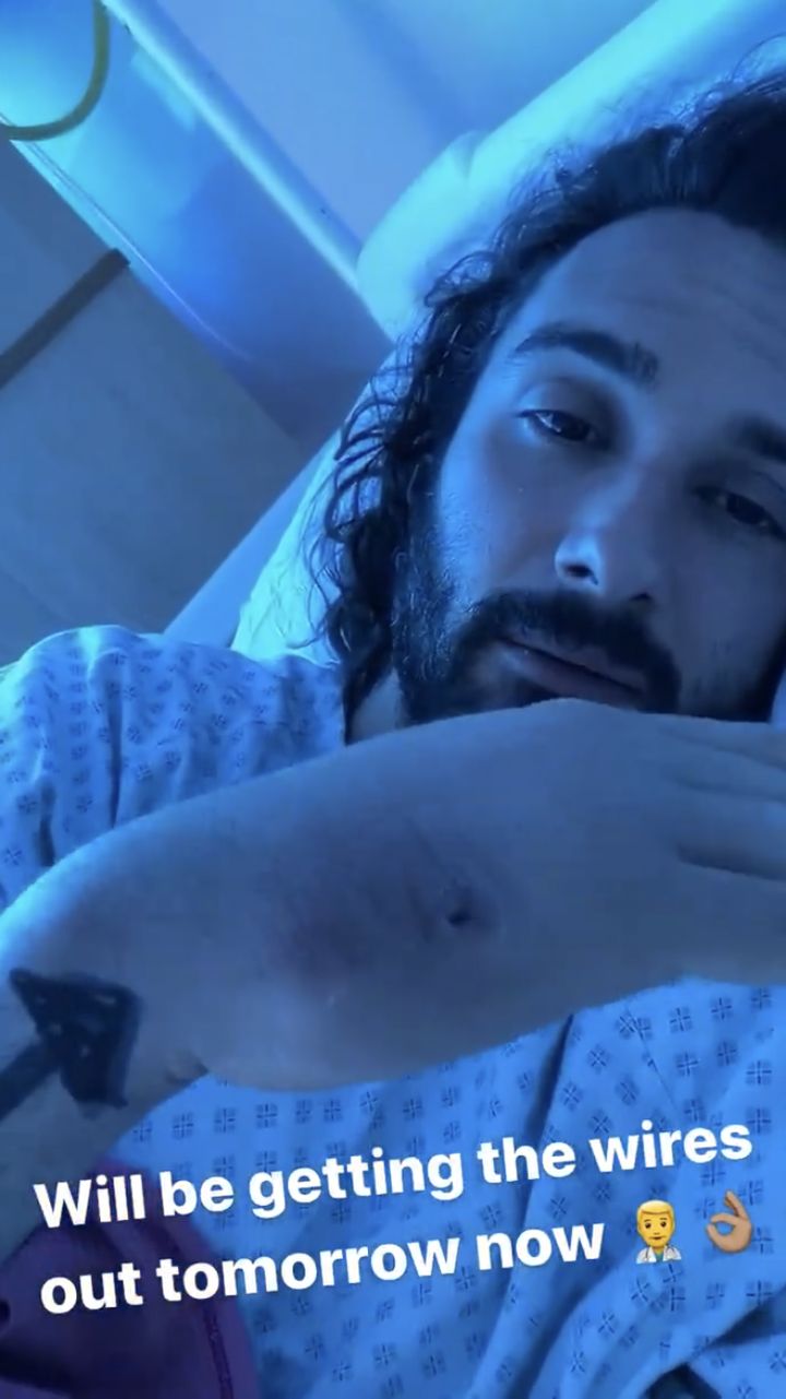 Joe had an operation on his hand on Saturday