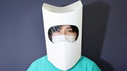 일본 골판지 업체가 개발한 안면 보호구는 이렇게