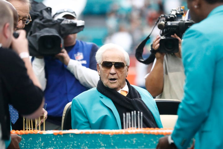 Coach Don Shula won the most games of any NFL coach and led the Miami Dolphins to the only perfect season in league history.