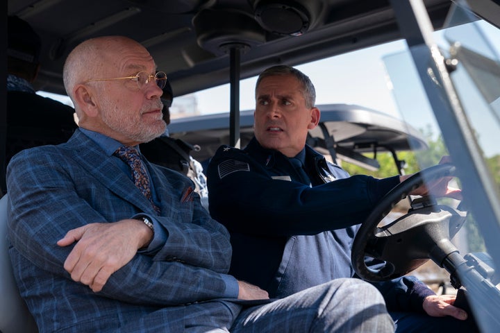 John Malkovich and Steve Carell in "Space Force"