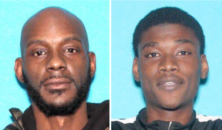 Larry Edward Teague, 44, and Ramonyea Travon Bishop, 23, are wanted in the shooting death of a Family Dollar security guard. Sharmel Teague, 45, who is Teague's wife and the mother of Bishop, is in custody facing related charges in the shooting.