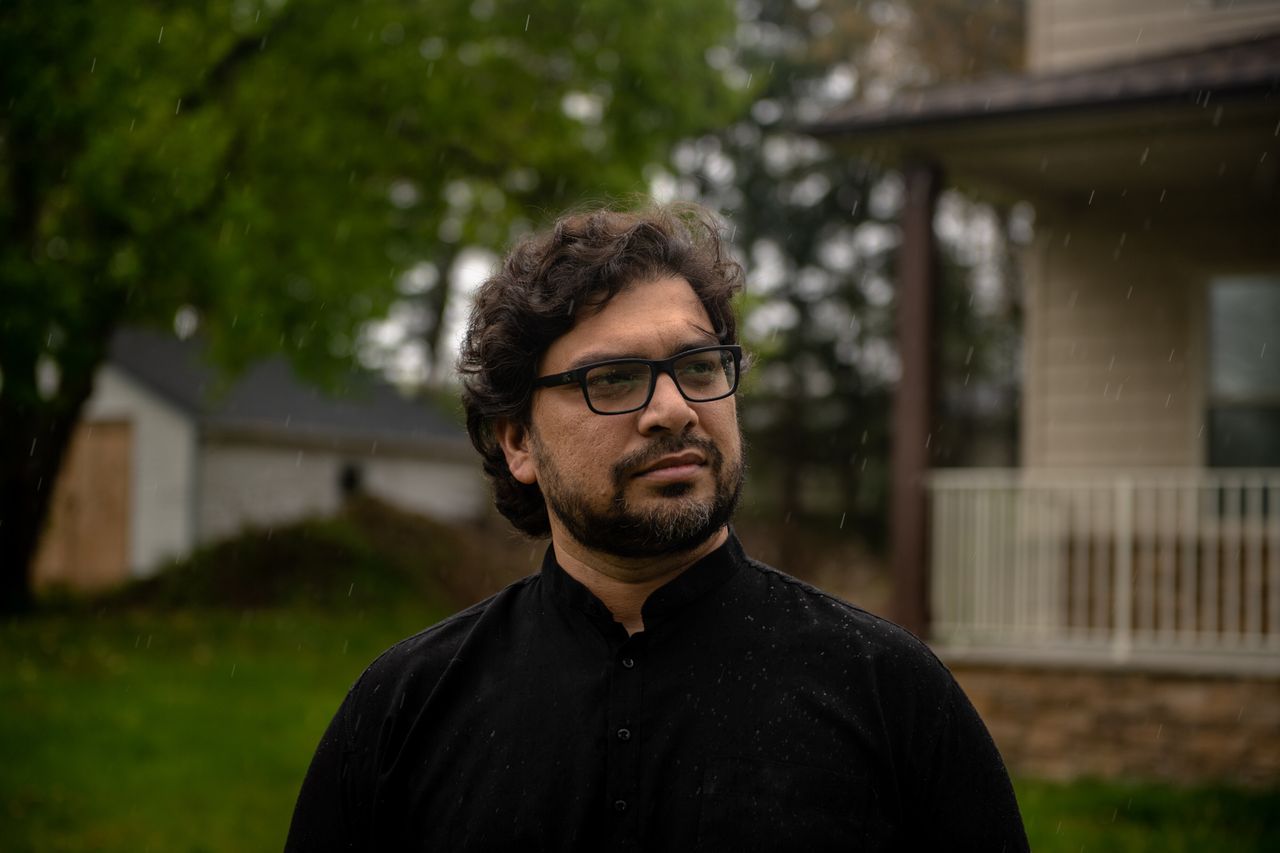 Physician Syed Raheel Hassan — in the backyard of his home in New Jersey on Thursday — knows the challenges of the coronavirus firsthand.
