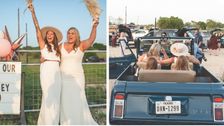 Instead Of Canceling, This Couple Had A Socially Distant Drive-In Wedding