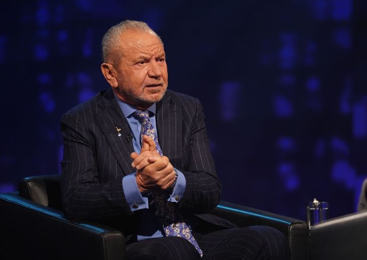 Lord Sugar appearing on Piers' ITV chat show last year