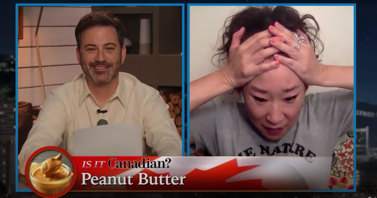 Sandra Oh Earns Her Canadian Knowledge Badge On Jimmy Kimmel Huffpost Life
