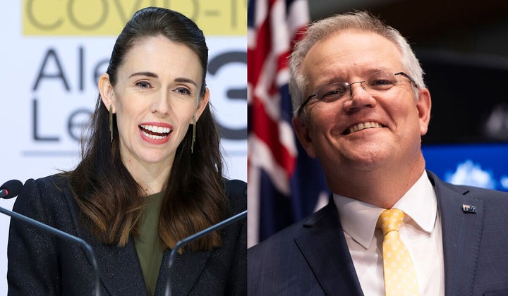 Jacinda Ardern and Scott Morrison