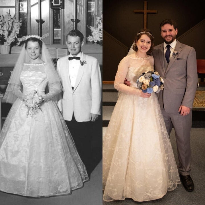 Grandma Shirley aka "Mite" in 1956 (left) and granddaughter Christina in 2019 (right).