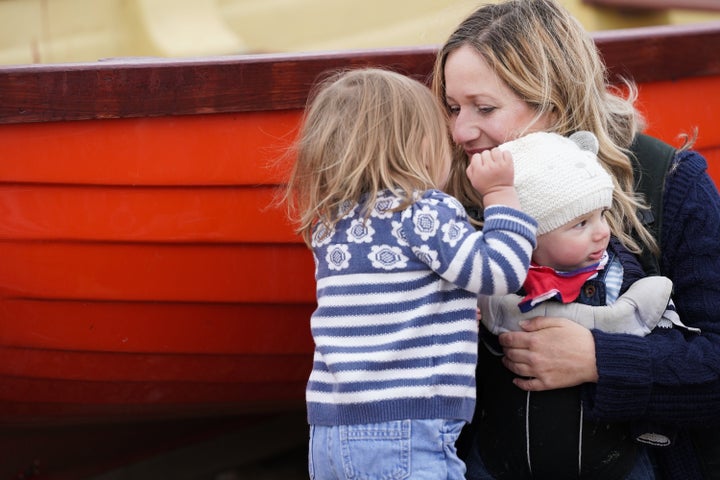 Genevieve Roberts with her daughter Astrid and son Xavi.