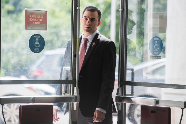 Rep. Justin Amash arrives at the Rayburn House Office Building on June 26, 2019. 
