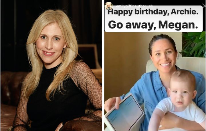 Author Emily Giffin made disparaging remarks about Meghan Markle after the Duchess of Sussex released a video of her reading with her son, Archie.