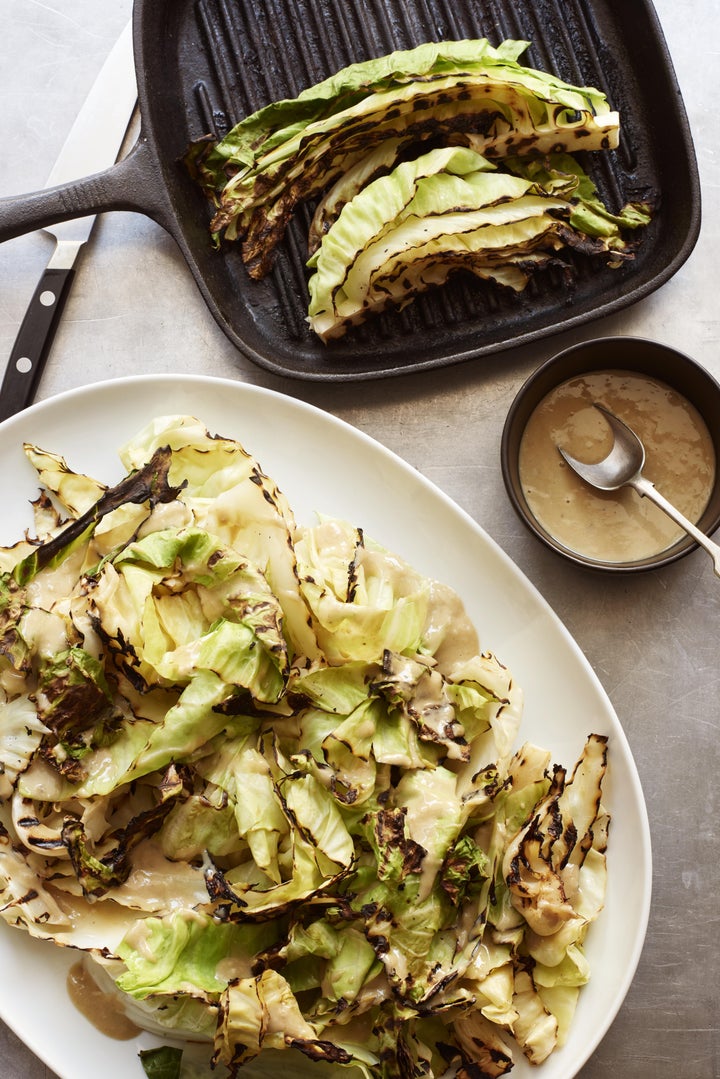 Grilled hispi cabbage