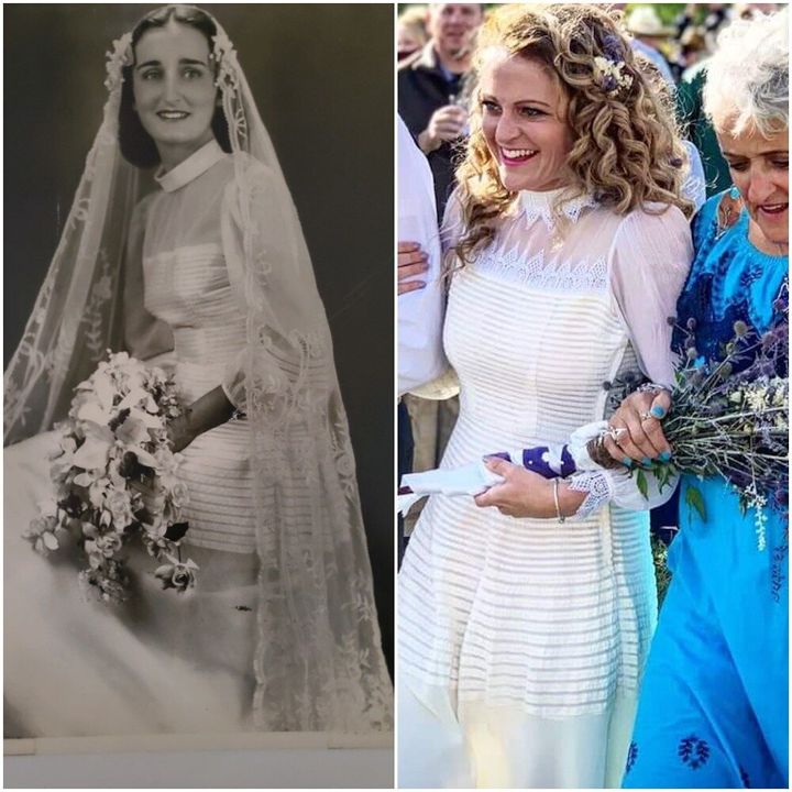 12 Beautiful Brides Who Wore Their Mom Or Grandma S Wedding Dress Huffpost Life
