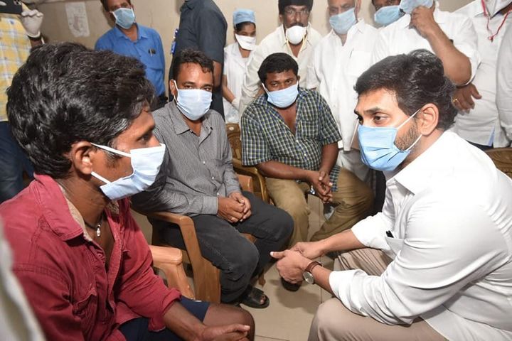 CM YS Jagan Mohan Reddy meets victims of Vizag gas leak.