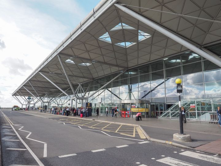 London's Stansted Airport is one of three in the UK to take part (file picture) 