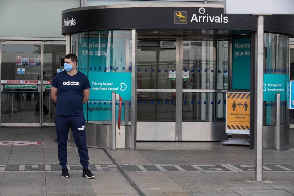 Arrivals at London Stansted Airport.