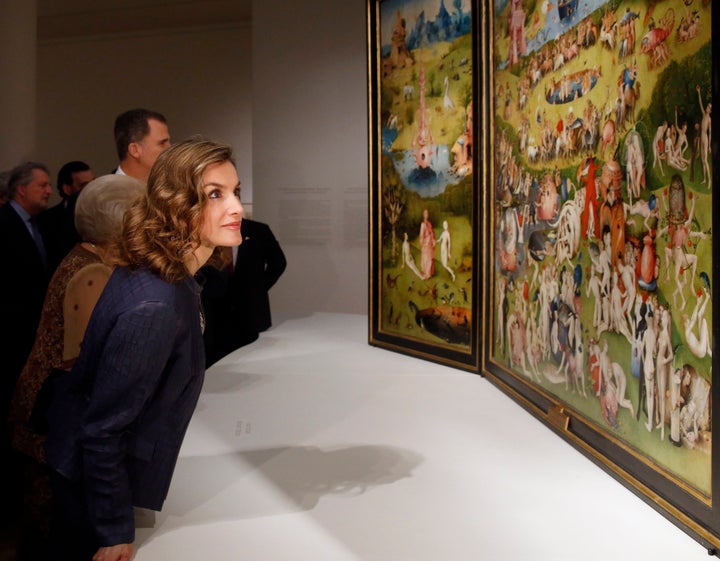 La reina Letizia, en la inauguración de la exposición de El Bosco el 30 de mayo de 2016.
