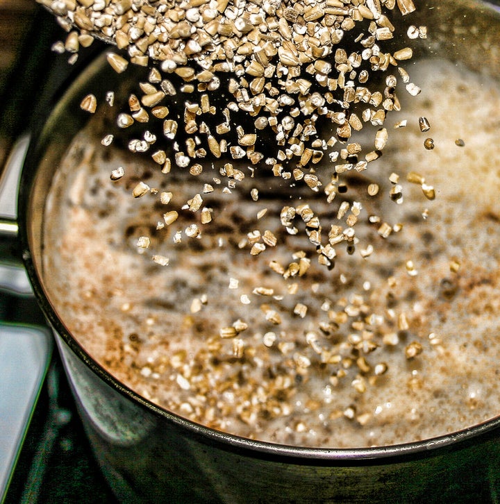 Pre-soaking steel-cut oats can make them cook much quicker.