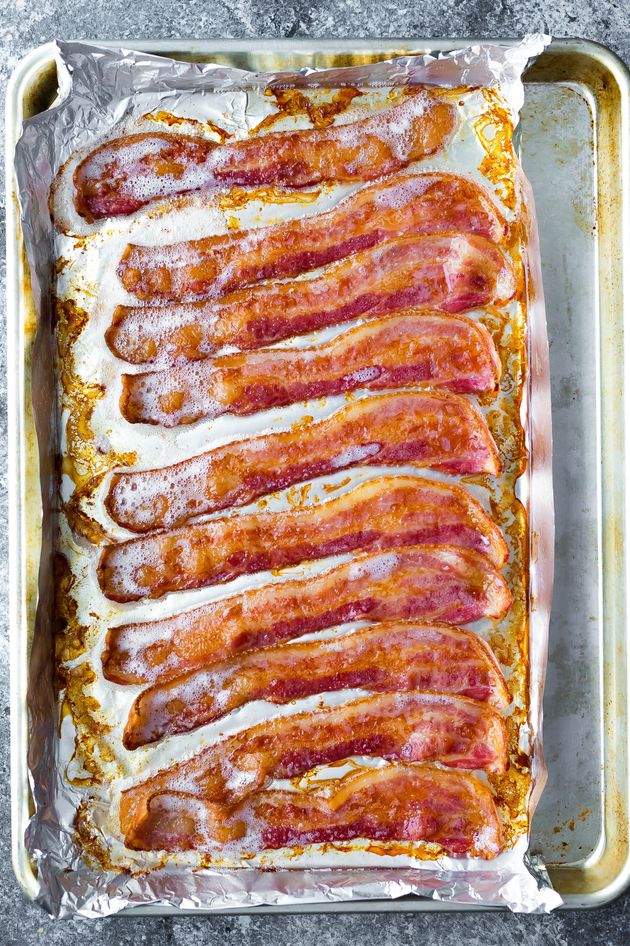 Baking bacon prevents grease from splattering all over your stovetop.