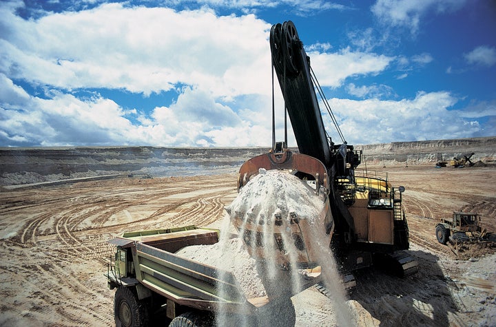 Opencast Uranium Mine, Wyoming, USA