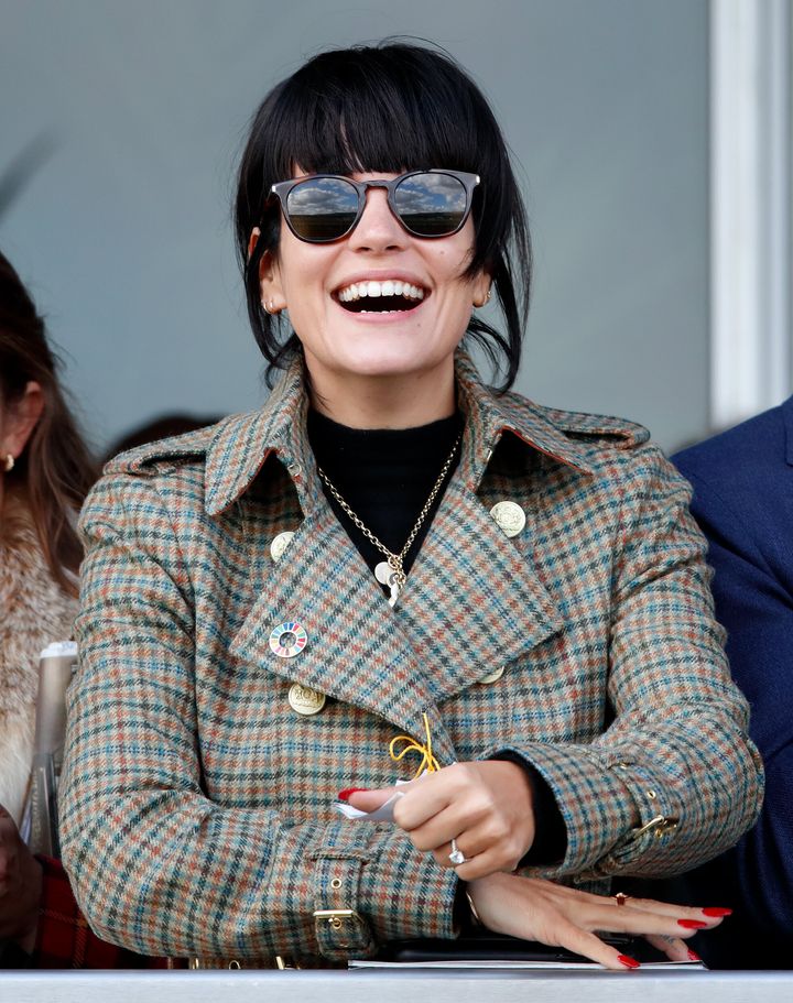 The ring was present when Lily attended the Cheltenham festival earlier this year
